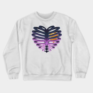 Purple ribs Golden hearts Crewneck Sweatshirt